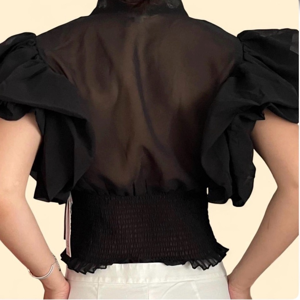 NWT Live 4 Truth Black Sheer Blouse. SIZE FEETS M-L .NWT - Picture 3 of 6